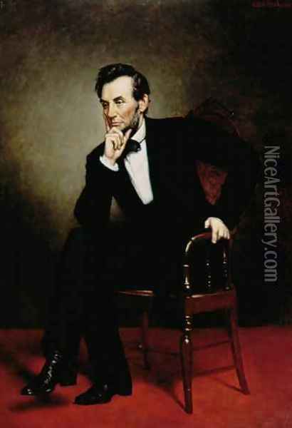Portrait of Abraham Lincoln Oil Painting - George Peter Alexander Healy