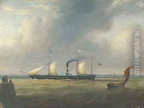 The paddle steamer Wilberforce in the Humber Oil Painting - John of Hull Ward
