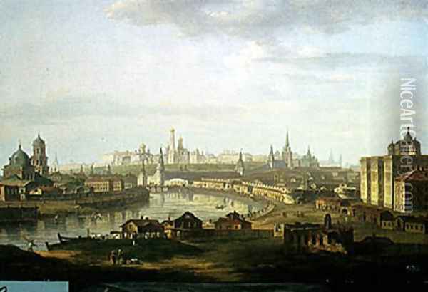 View of Moscow, 1819 Oil Painting - Maxim Nikiforovitsch Worobjeff