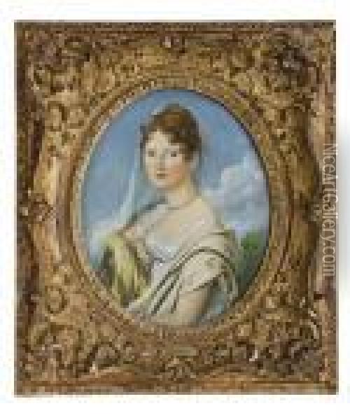 Portrait De La Comtesse De La Rue Oil Painting - Jean Auguste Dominique Ingres