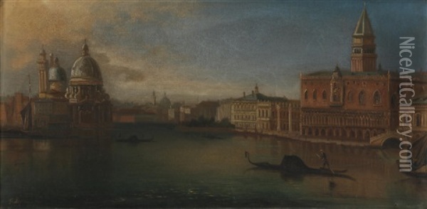 Blick Auf Das Markusbecken, Venedig Oil Painting - Ferdinand Lepie