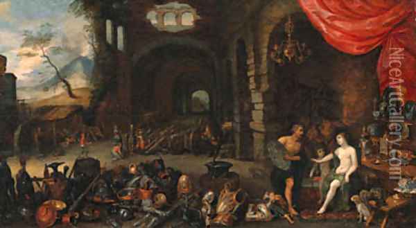 Venus at the Forge of Vulcan 2 Oil Painting - Jan Brueghel the Younger