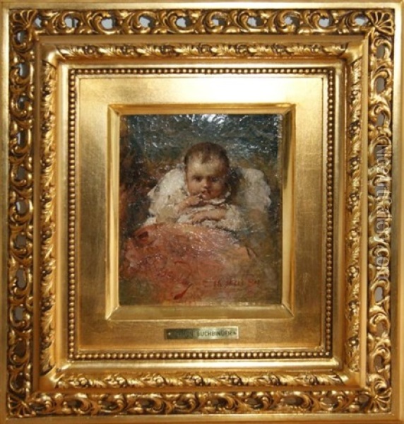 Portrait D'enfant Oil Painting - Simeon Buchbinder