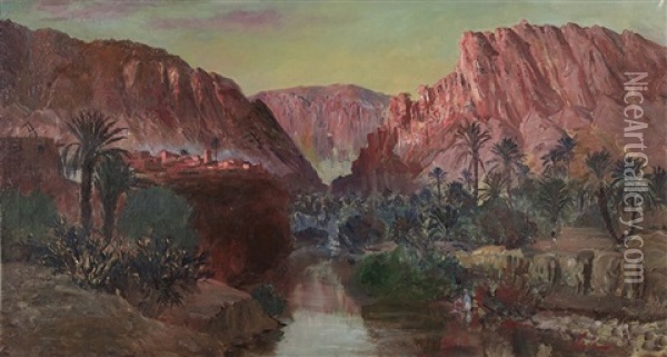 Paysage De Montagne Oil Painting - Maxime Noire