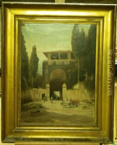 Souvenirs Des Jardins De Boboli A Florence Oil Painting - Louis Auguste G. Leconte De Roujou