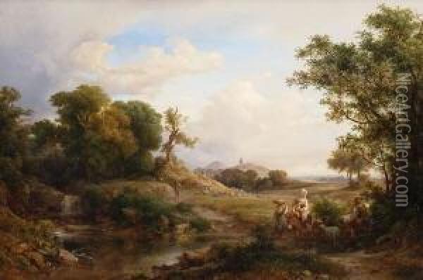 Italienische
 Gebirgslandschaft: Oil Painting - Karl I Marko