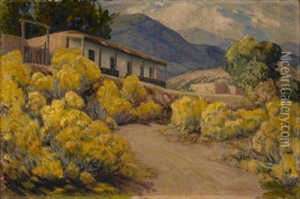 Chamisa Santa Fe Oil Painting - Sheldon Parsons