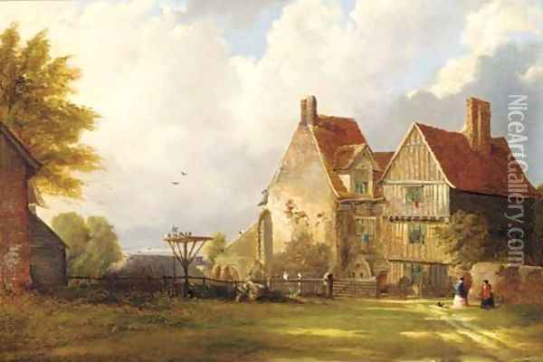 Beeleigh Abbey, Maldon Oil Painting - Robert Nightingale