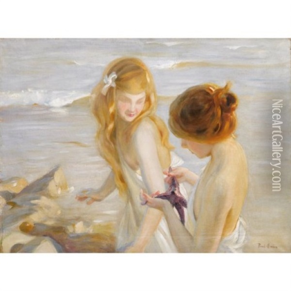 Deux Jeunes Filles A L'etoile De Mer Oil Painting - Paul Emile Chabas