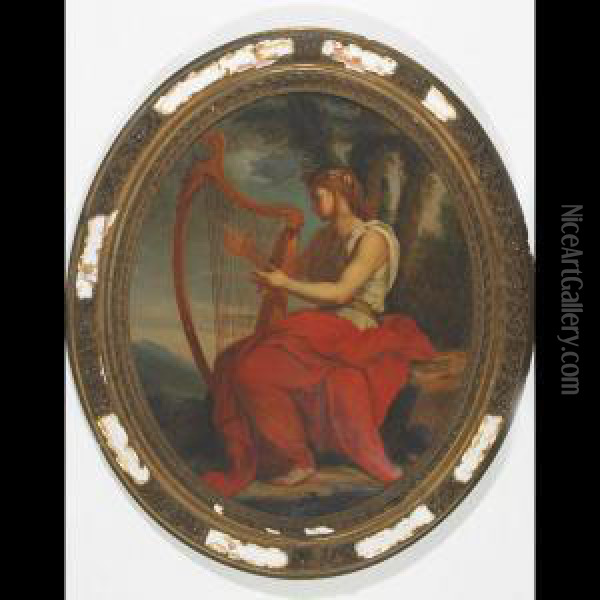 The Muse Calliope Oil Painting - Eustache Le Sueur