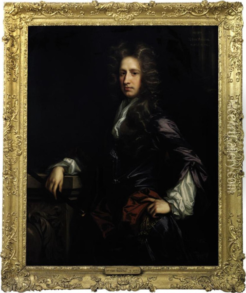 Portrait Of William Keith, 8th Earl Marischal (c. 1664-1712) Oil Painting - Johann Closterman