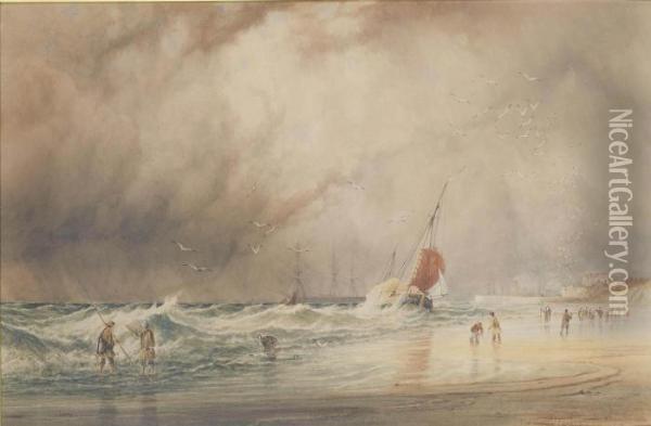 Rough Weather Oil Painting - Anthony Vandyke Copley Fielding