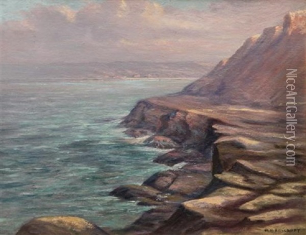 Seascape, Together With Two Other Works By The Artist (3 Works) Oil Painting - William Henry Bancroft