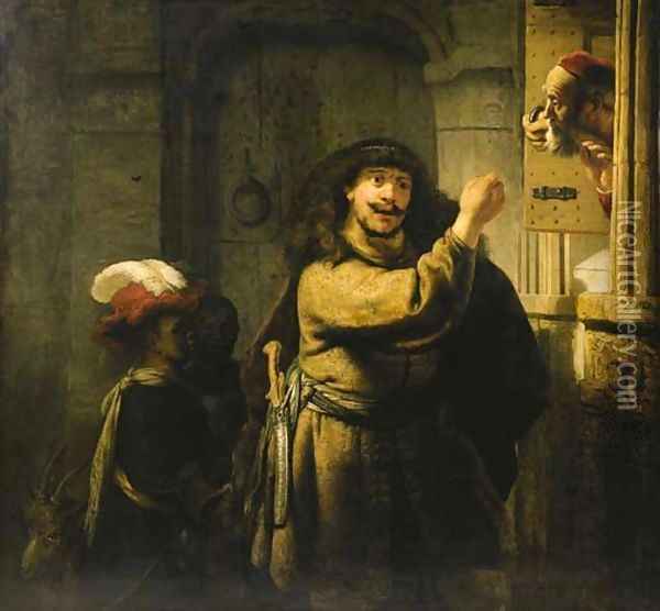 Samson threatening his father-in-law Oil Painting - Harmenszoon van Rijn Rembrandt
