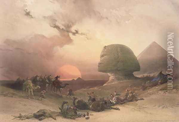 The Sphinx at Giza Oil Painting - David Roberts