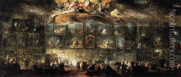 The Salon of 1779 Oil Painting - Gabriel De Saint Aubin