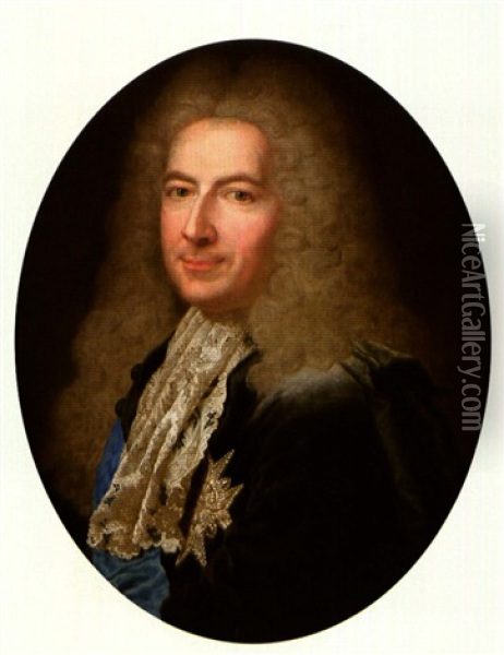 Portrait Du Controleur General Philibert Orry Oil Painting - Hyacinthe Rigaud
