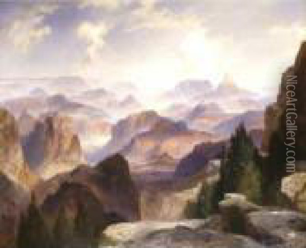 Grand Canyon Oil Painting - Thomas Moran