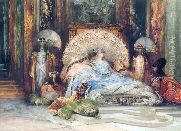 Sarah Bernhardt in 'Theodora' Oil Painting - Georges Jules Victor Clairin