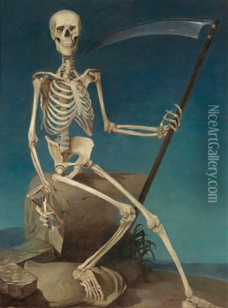 Allegorie Des Todes (sensenmann) Oil Painting - Paolo Vincenzo Bonomini