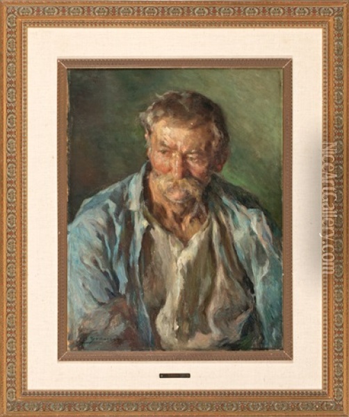 Anciano Oil Painting - Luis Graner y Arrufi