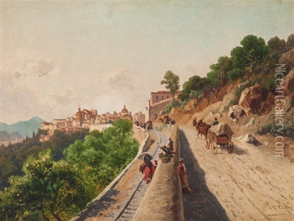 View Of Murriali, Italy Oil Painting - Paul Rudolf Linke