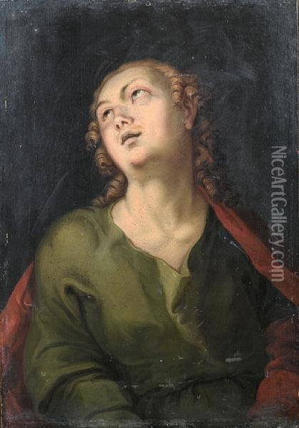 Saint John The Evangelist Oil Painting - Hendrick Goltzius