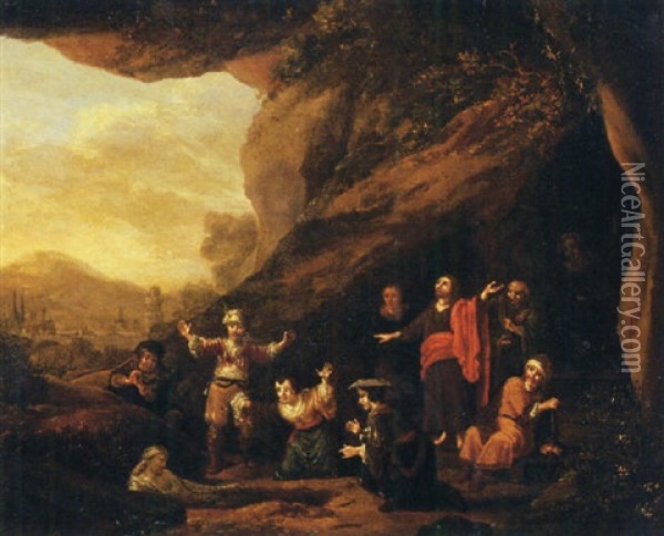 The Raising Of Lazarus Oil Painting - Adriaen Verdoel