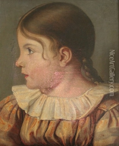 Kinderportrat Oil Painting - Johann Karl Baehr