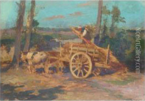 The Bullock Cart Oil Painting - Robert Smirke