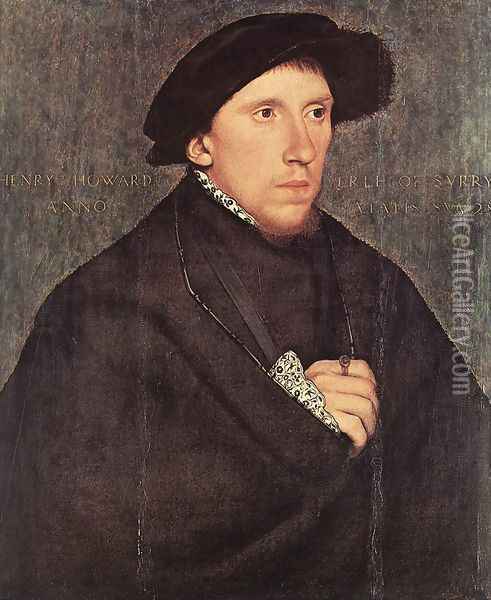 Portrait of Henry Howard, the Earl of Surrey 1541-43 Oil Painting - Hans Holbein the Younger