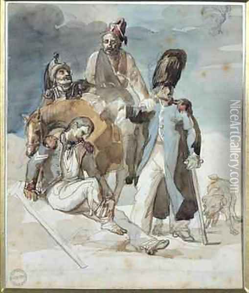 Episode from Napoleons Retreat from Russia in 1812 Oil Painting - Theodore Gericault