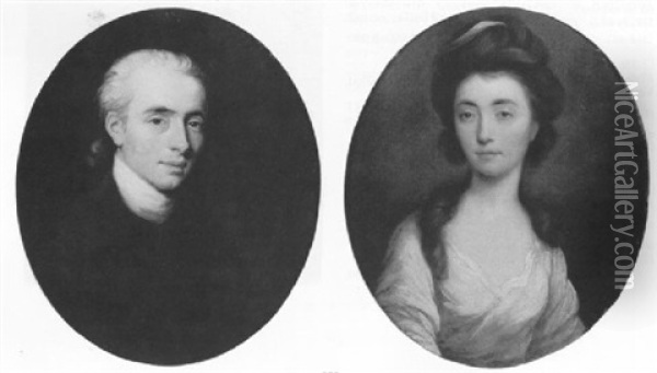 Mr. And Mrs. Gilbert Wakefield Oil Painting - John Downman
