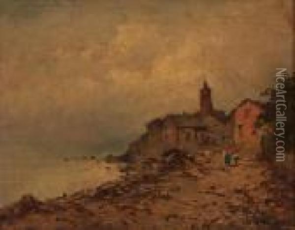 Villaggio Di Pescatori Oil Painting - Giuseppe Buscaglione