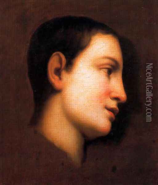 Head of a child's profile Oil Painting - Anton Raphael Mengs