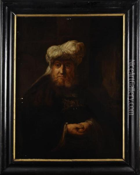 Man I Turban Oil Painting - Rembrandt Van Rijn