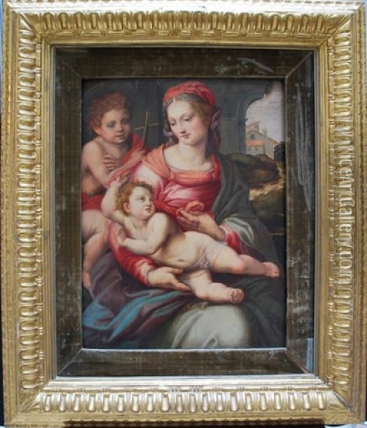La Vierge A L'enfant Avec Saint Jean-baptiste Oil Painting - Michele Tosini