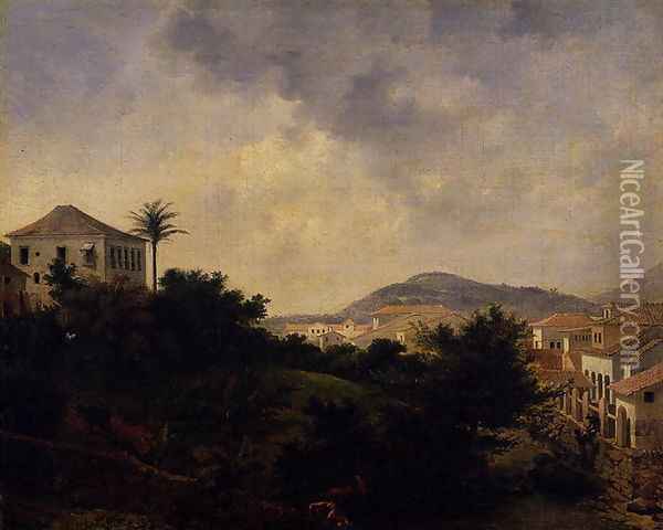 View from Mount Gloria, c.1820 Oil Painting - Nicolas Antoine Taunay