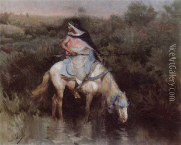 Arabian Cavalier Oil Painting - Aime Nicolas Morot