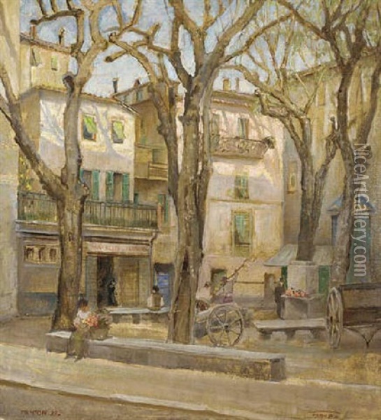 Menton Oil Painting - Carl Forup
