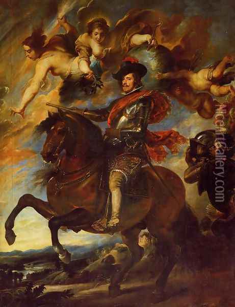 Allegorical Portrait Of Philip IV Oil Painting - Diego Rodriguez de Silva y Velazquez