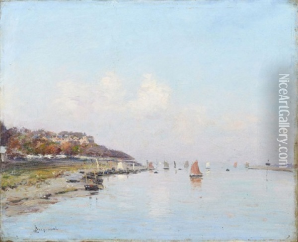 Paysage D'estuaire Oil Painting - Louis Braquaval