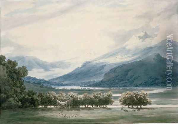 Bessanone, South Tyrol Oil Painting - John Robert Cozens
