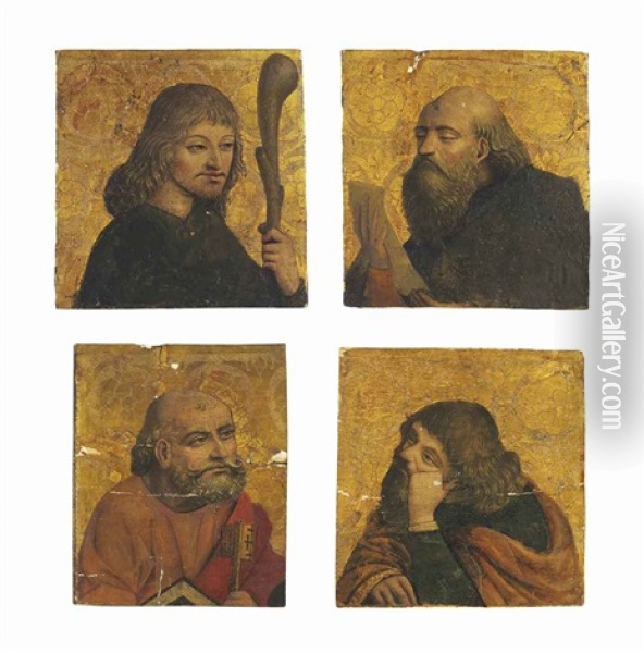 Four Apostles (set Of 4) Oil Painting - Giovanni Martino Spanzotti