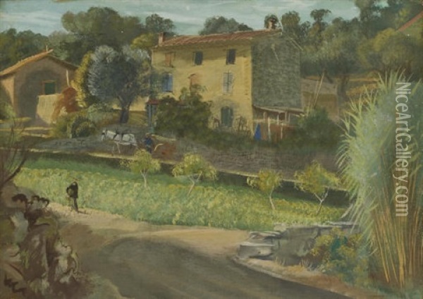 Mougins Oil Painting - Alexander Evgenievich Iacovleff