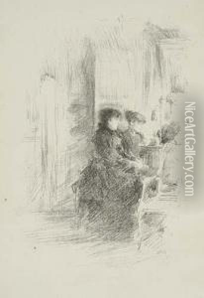 The Duet. Oil Painting - James Abbott McNeill Whistler