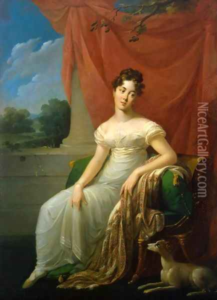 Portrait of Sofia Apraxina Oil Painting - Henri-Francois Riesener