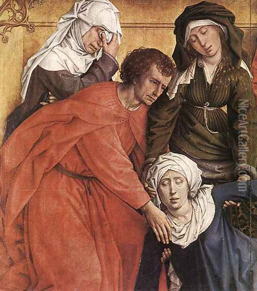 Deposition (detail-3) c. 1435 Oil Painting - Rogier van der Weyden