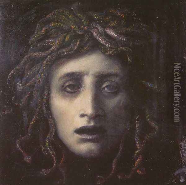 Medusa Oil Painting - Arnold Bocklin