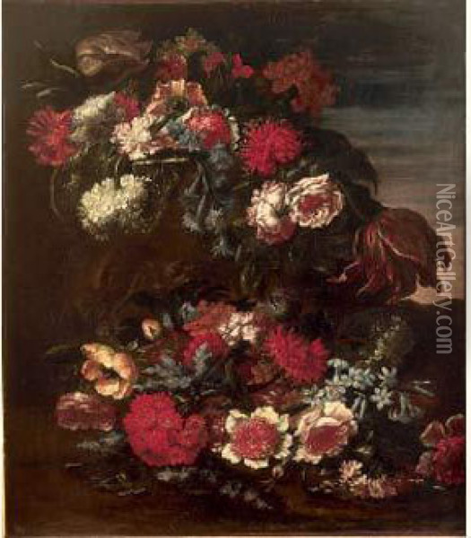 Bouquet De Fleurs Oil Painting - Bartolome Perez